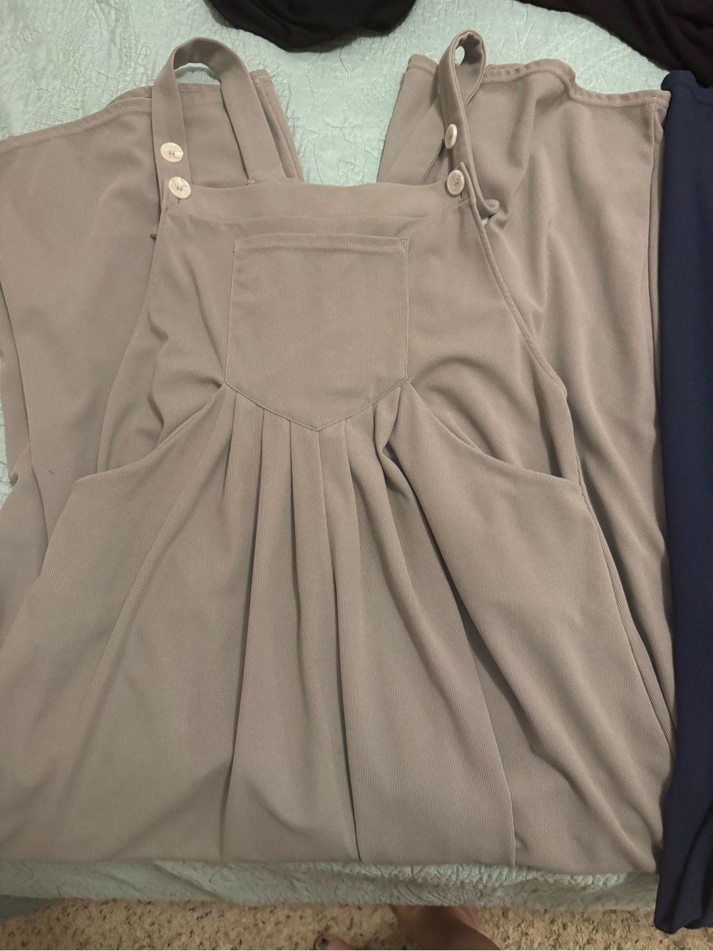 HALARA Taupe Wide-Leg Pinafore Jumpsuit